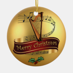 Lamentieren Sie ~ musikalisches Rolle ~ Goldfrohe Keramik Ornament