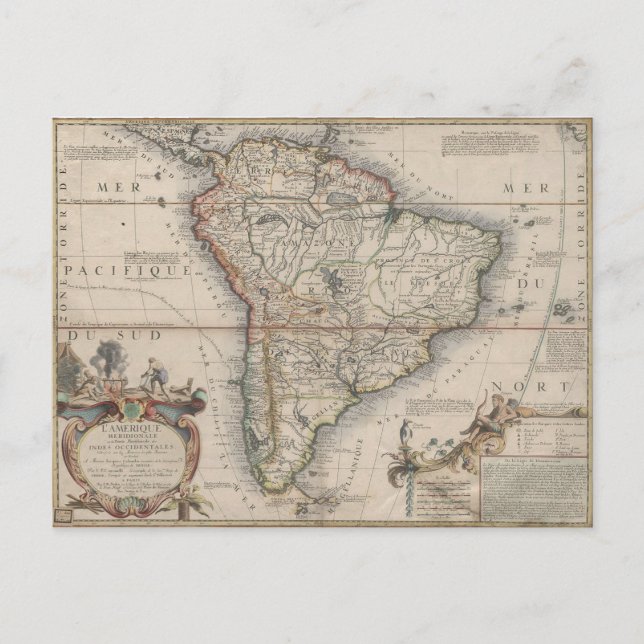 L'Amerique Meridionale (1689) Postkarte (Vorderseite)