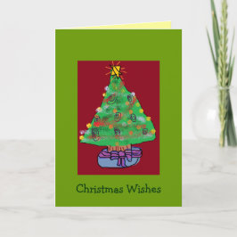 Lametta-Baum-Weihnachtskarte Feiertagskarte