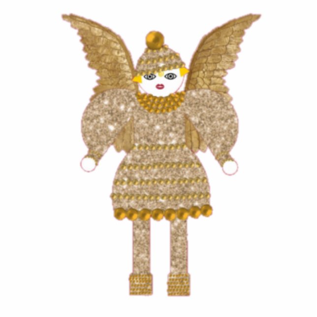 Lametta Martzkin Verzierung Fotoskulptur Ornament (Vorne)