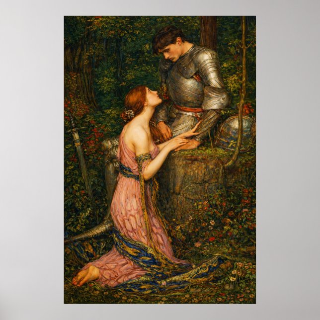 Lamia and the Soldier by John William Waterhouse  Poster (Vorne)
