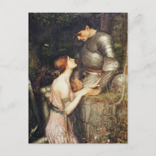 Lamia auf ihren Knien Postkarte