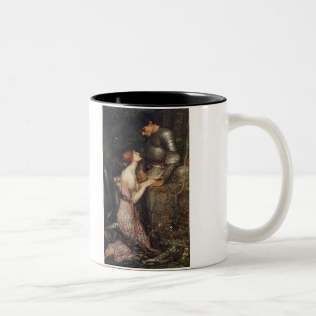 Lamia und der Soldat - John William Waterhouse Zweifarbige Tasse (Rechts)