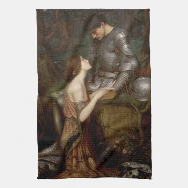 Lamia und der Soldat von John William Waterhouse Geschirrtuch (Vertikal)