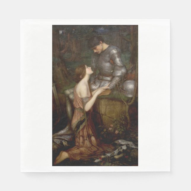 Lamia und der Soldier (von John William Waterhouse Serviette (Vorderseite)