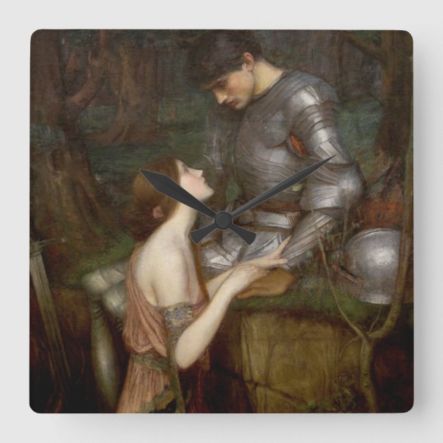 Lamia von John William Waterhouse Quadratische Wanduhr (Vorderseite)