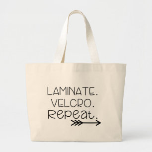 Laminat. Flausch. Wiederholung. Tasche
