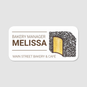 Lamington Australian Food Bake Sale Dessert Bakery Namensschild