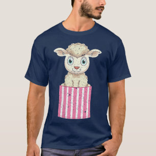 Lamm Bauer Farm Tier Lover Niedlich Pocket Schafe T-Shirt