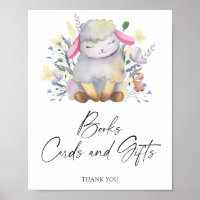 Lamm - BUCHKARTEN UND GIFTS-Plakat