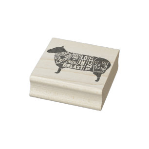 Lamm-Butcher-Diagramm Gummistempel