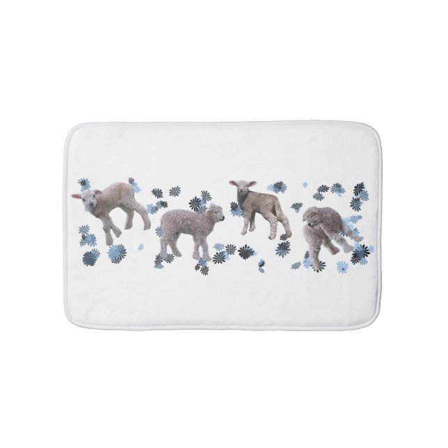 Lamm Frenzy Bath Mat (Farbe auswählen) Badematte (Vorderseite)