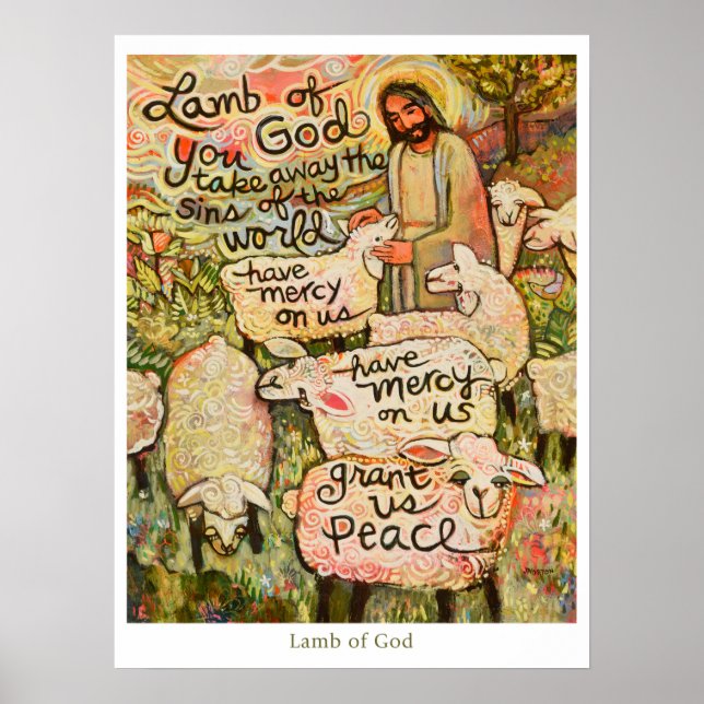 Lamm Gottes 18x24" Poster (Vorne)