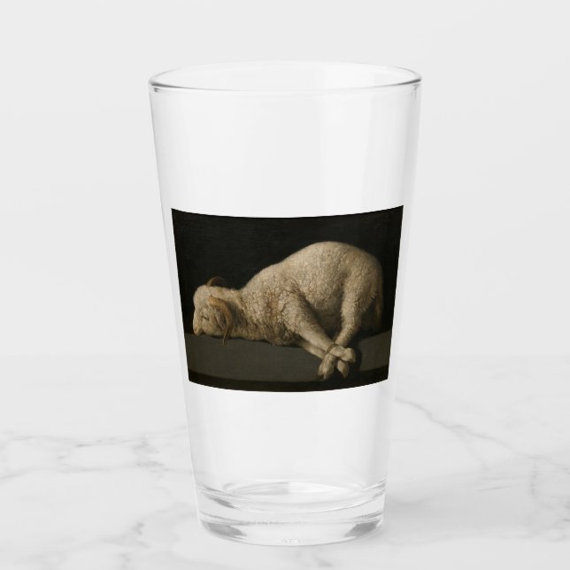 Lamm Gottes (Agnus Dei) (Opfertier) Glas (Vorderseite)