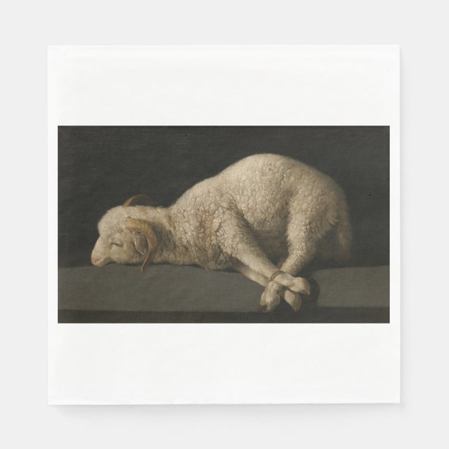 Lamm Gottes (Agnus Dei) (Opfertier) Serviette (Vorderseite)