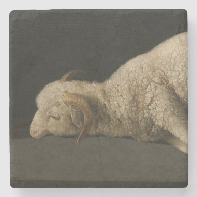 Lamm Gottes (Agnus Dei) (Opfertier) Steinuntersetzer (Vorderseite)