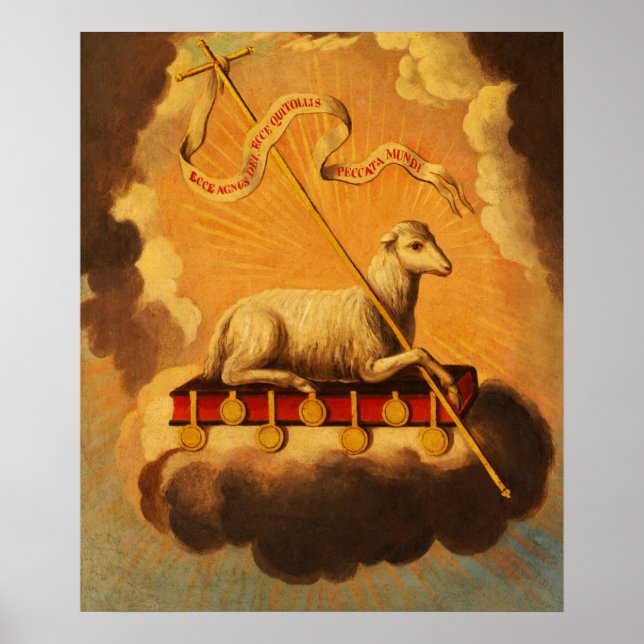 Lamm Gottes, Agnus Dei von Jose Campeche y Jordan Poster (Vorne)