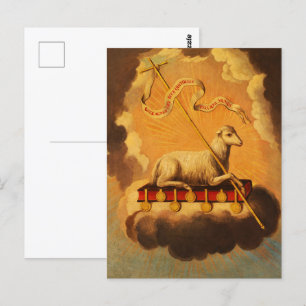 Lamm Gottes, Agnus Dei von Jose Campeche y Jordan Postkarte