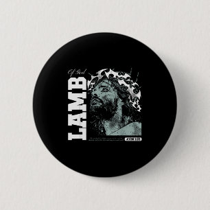 Lamm Gottes - christlicher Bibelvers Glaube Button