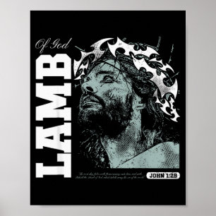 Lamm Gottes - christlicher Bibelvers Glaube Poster