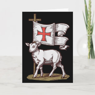 Lamm Gottes Christliches Symbol Des Glaubens Sieg Karte