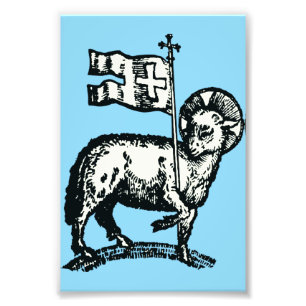 Lamm Gottes Symbol des christlichen Glaubens Fotodruck