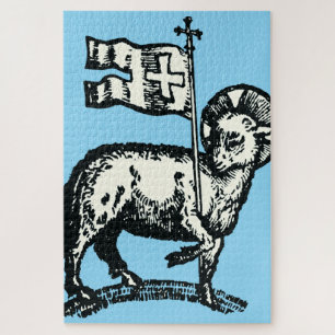 Lamm Gottes Symbol des christlichen Glaubens Puzzle