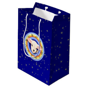 Lamm in Zodiac Wheel Mittlere Geschenktüte