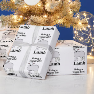 Lamm lebt ein warmes Leben Geschenkpapier