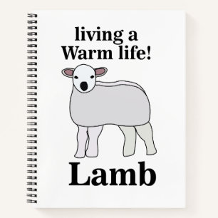 Lamm lebt ein warmes Leben Notizbuch