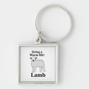 Lamm lebt ein warmes Leben Schlüsselanhänger