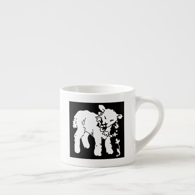 Lamm mit Blume Espressotasse (Rechts)