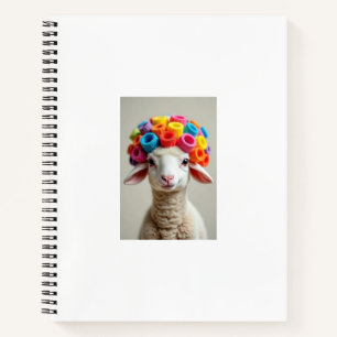 Lamm mit Haarwalzen Notebook Notizbuch