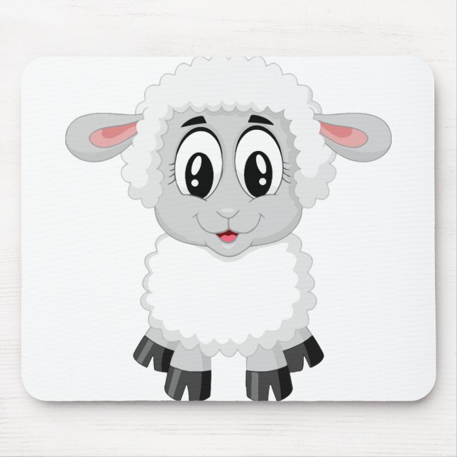 Lamm-niedliches Nutztier Mousepad (Vorne)