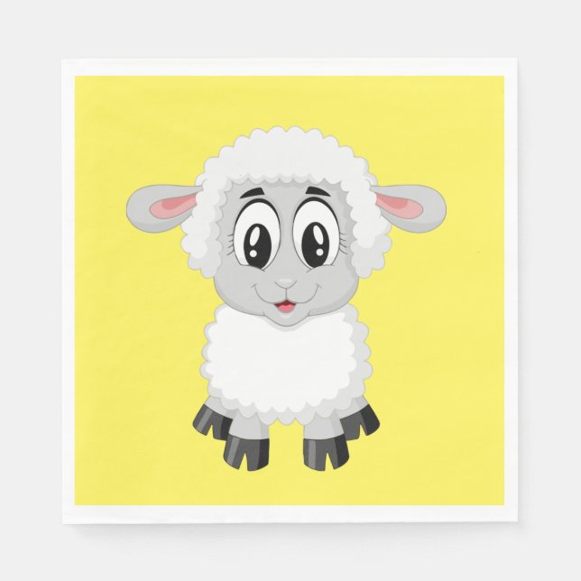'Lamm' Papiertaschentuch Serviette (Vorderseite)