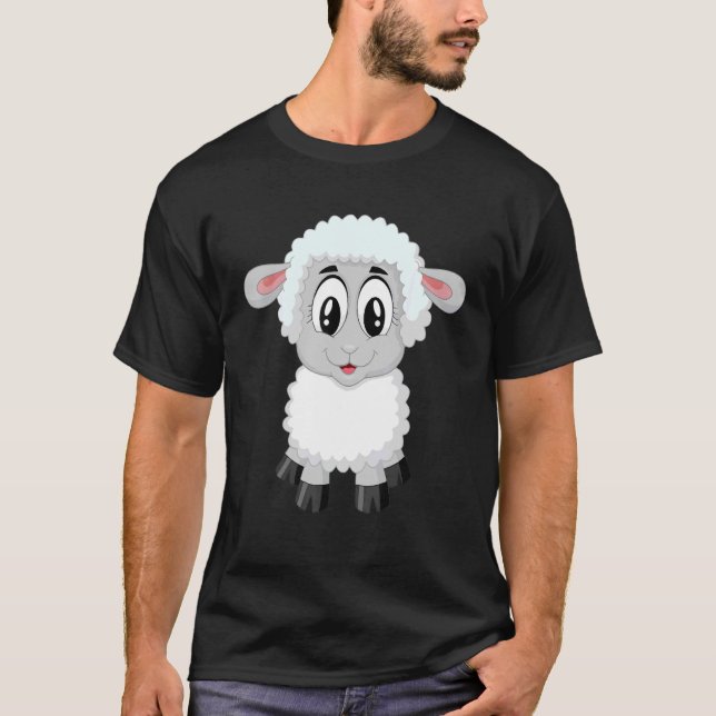 Lamm-Schafe-KinderOstern T-Shirt (Vorderseite)