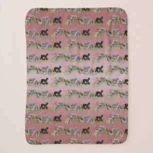 Lamm-Schattenschäfer-Decken (Dusty Pink Mix) Sherpadecke