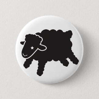 Lamm-starr Solo- schwarzer Knopf Button