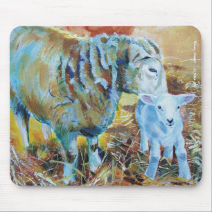 Lamm- und Schafmalerei Mousepad