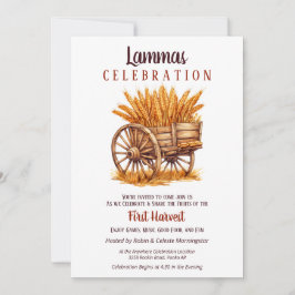 Lammas Fall Equinox Harvest Weizen Retro Einladung