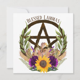 Lammas Harvest Pentagramm Feiertagskarte
