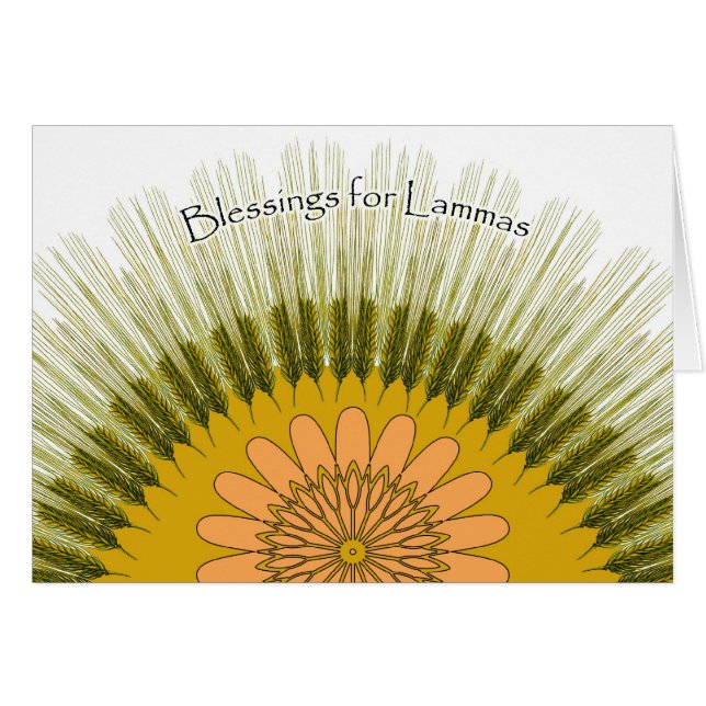 Lammas Lughnasadh Barley Harvest Card (Vorderseite (Horizontal))