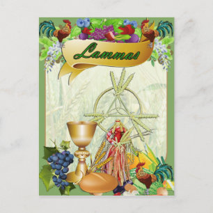 Lammas Lughnasadh Pagan Fantasy Kunst Postkarte