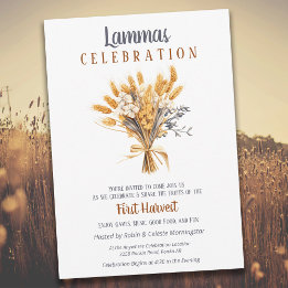 Lammas Pagan Fall Harvest Wheat Bouquet Einladung