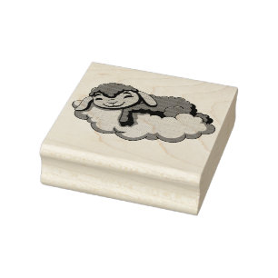 Lämmchen in der Cloud Gummistempel