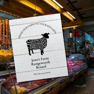 Lammzüchter-Podest-Schild – Marketing für Schafzuc Sockelschild