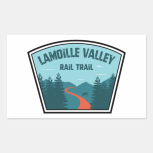Lamoille Valley Rail Trail Vermont Rechteckiger Aufkleber