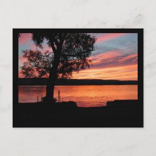 Lamoka Lake Sunset Postkarte