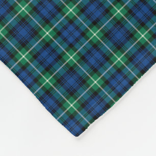 Lamont Clan-heller blauer und grüner Tartan Fleecedecke