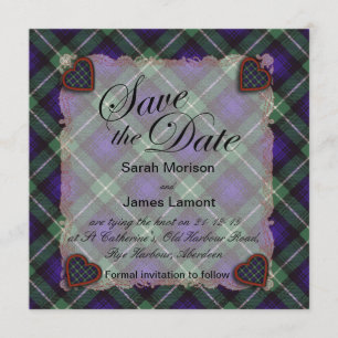 Lamont Scottish Clan tartan - Kariert Save The Date
